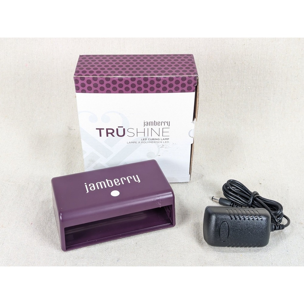 Jamberry TruShine LED Curing Lamp Purple UV-US-01 Gel Nail Polish Light with Box